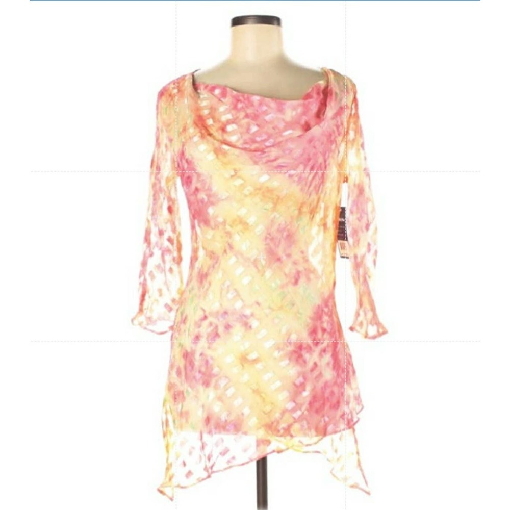 Essentials by Milano Blouse ~ 3/4 Sleeve Cowl Neck ~ Size Medium ~ NWT / NEW